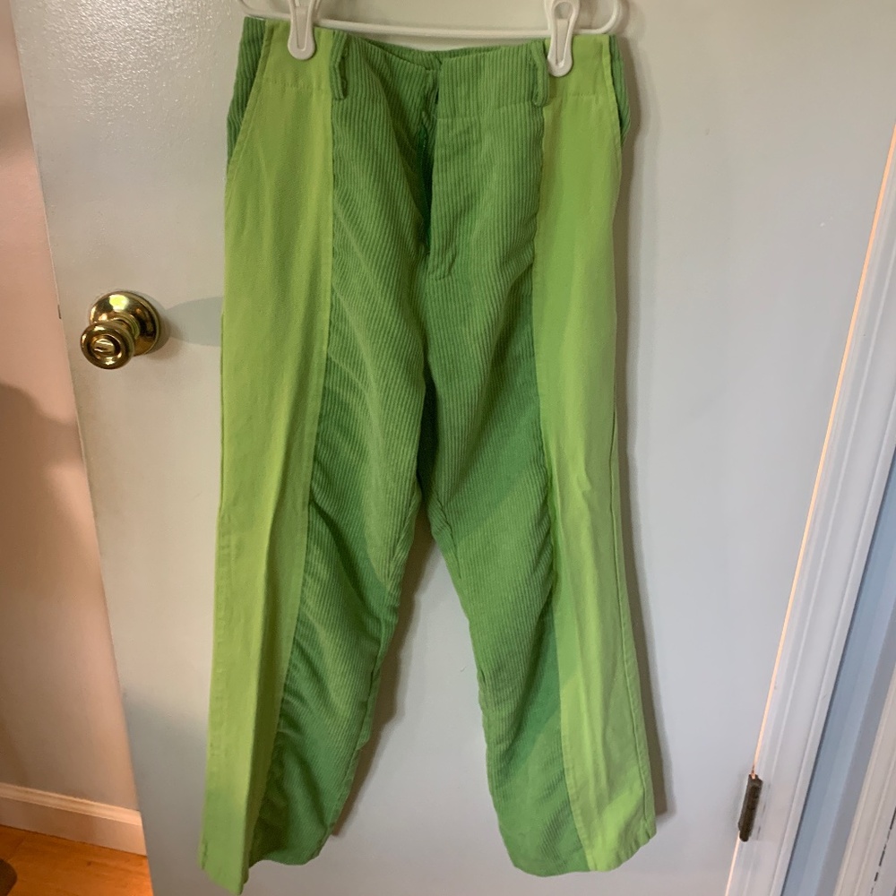 Green corduroy pants